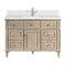 James Martin Vanities 48'' Single Vanity, Whitewashed Oak w/ Single Hole 3 CM White Zeus Quartz Top & Backsplash 424-V48-WWO-1WZ - alternate 1